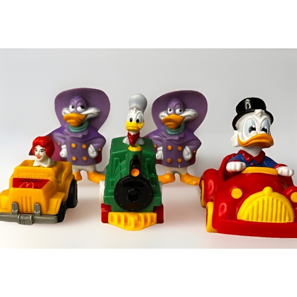 Vintage 1985-1992 McDonalds Disney Darkwing Duck Donald Scrooge Toy Lot